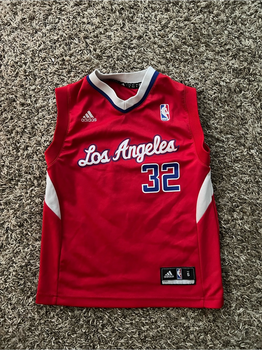 Adidas Los Angeles Basketball Jersey #32 in Red
